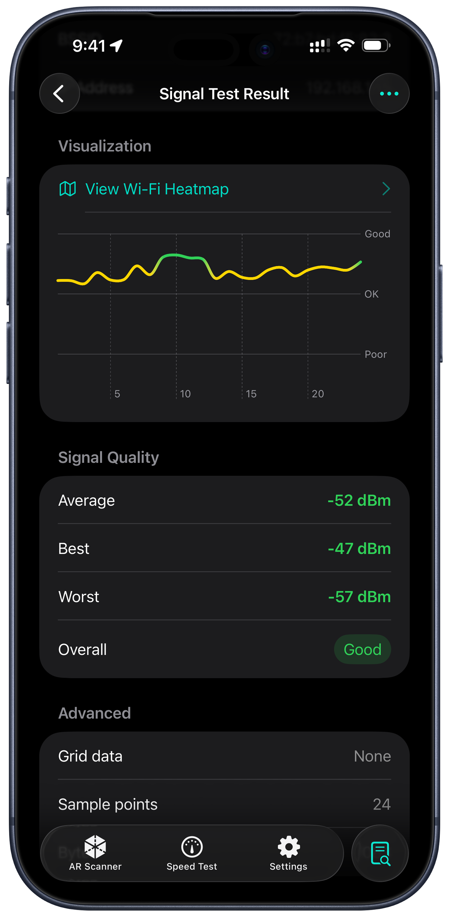 Signal AR screenshot - details